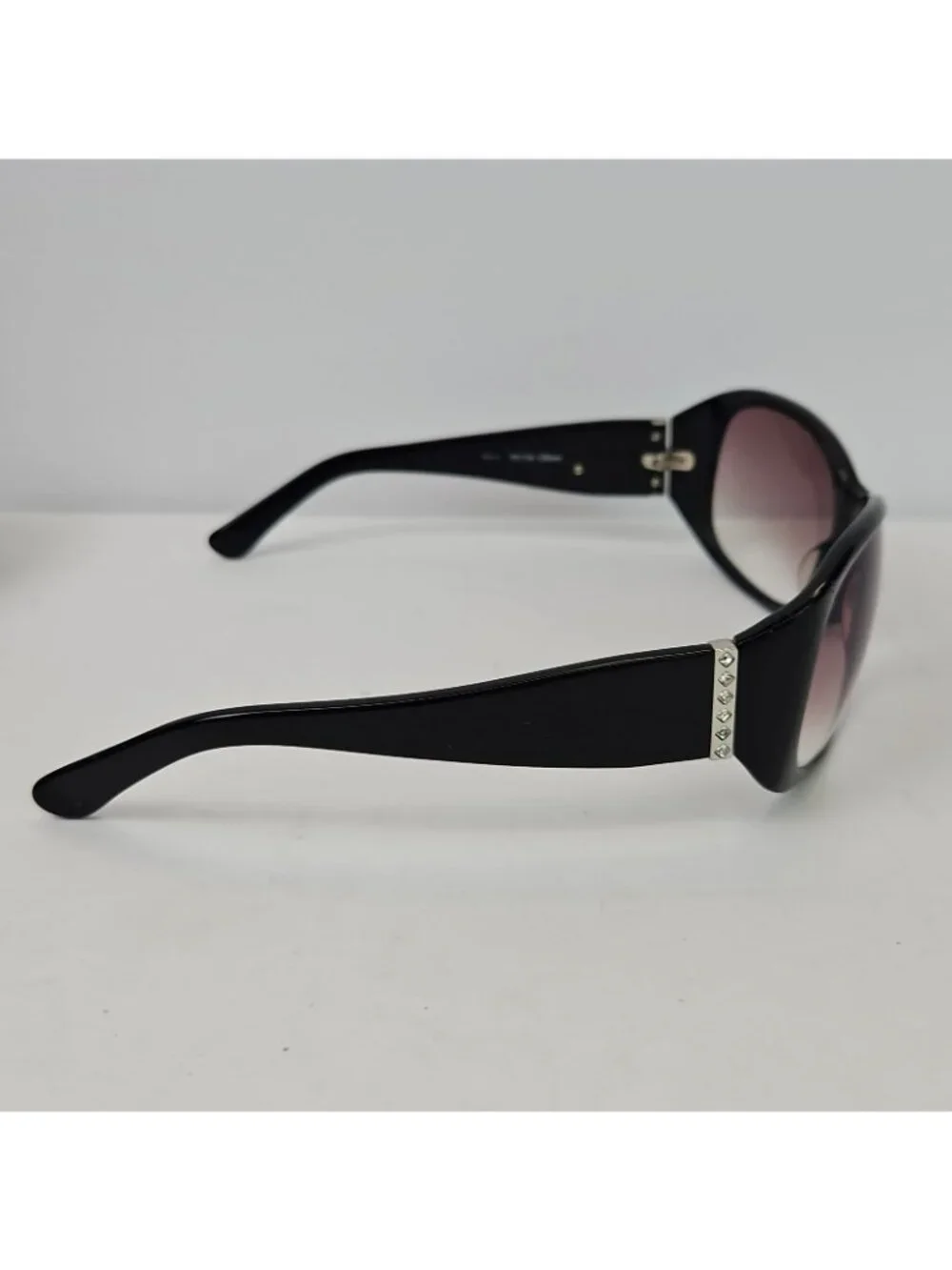Bebe 59-14-125 Black Womens Sunglasses Frames Only 077 With Rhinestones Y2K 90s